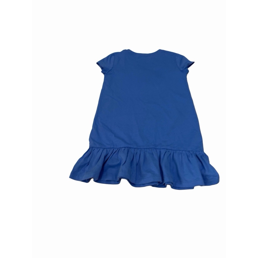 Polo Ralph Lauren Girls Blue Polo Bear Ruffle Hem T-Shirt Dress Size 4T NWT - Picture 2 of 4